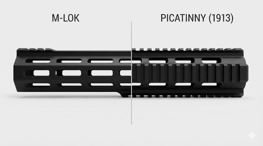 Handguard & Rail Systems: M-LOK, Picatinny, and Free-Float vs. Drop-In